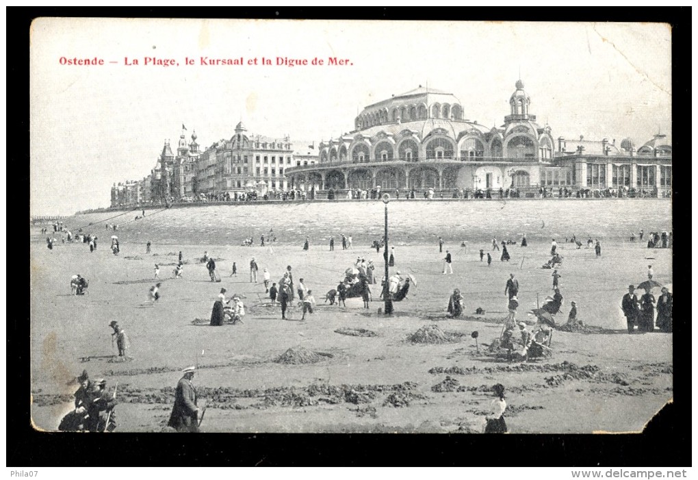 Ostende. La Plage, Le Kursaal Et La Digue De Mer / Postcard Not Circulated - Oostende