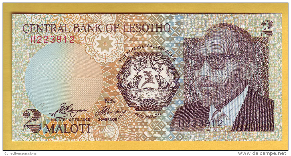 LESOTHO - Billet De 2 Maloti. 1989. Pick: 9a. NEUF - Lesotho