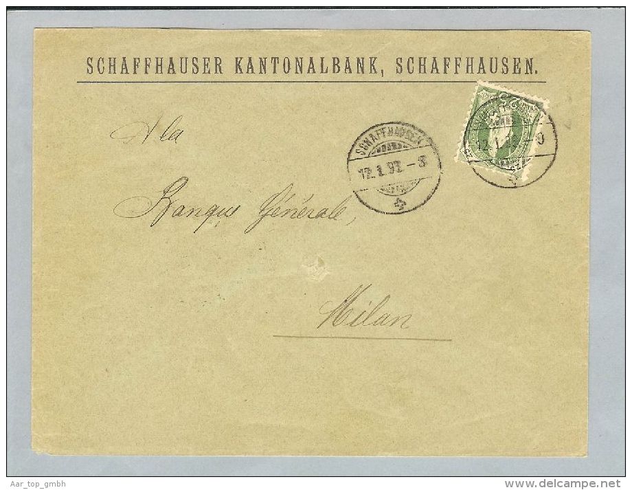 Motiv Bank Geld 1893-01-12 Schaffhausen KB Stehende Zu#67C - Non Classés