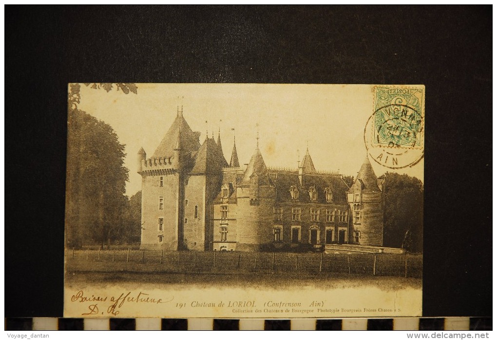 CP, 01, Chateau De LORIOL Confrenson Ain N°191 Edition Bourgeois Chateaux De Bourgogne  Dos Simple Precurseur 1903 - Unclassified