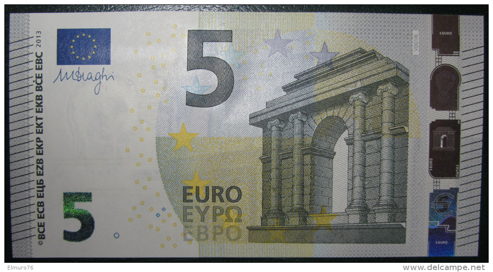 5 EURO V003F6  Spain Draghi Serie VA Perfect UNC - 5 Euro