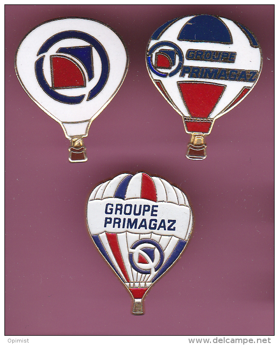 44621-lot De 3  Pin's.Montgolfiere.Primagaz.. - Fesselballons