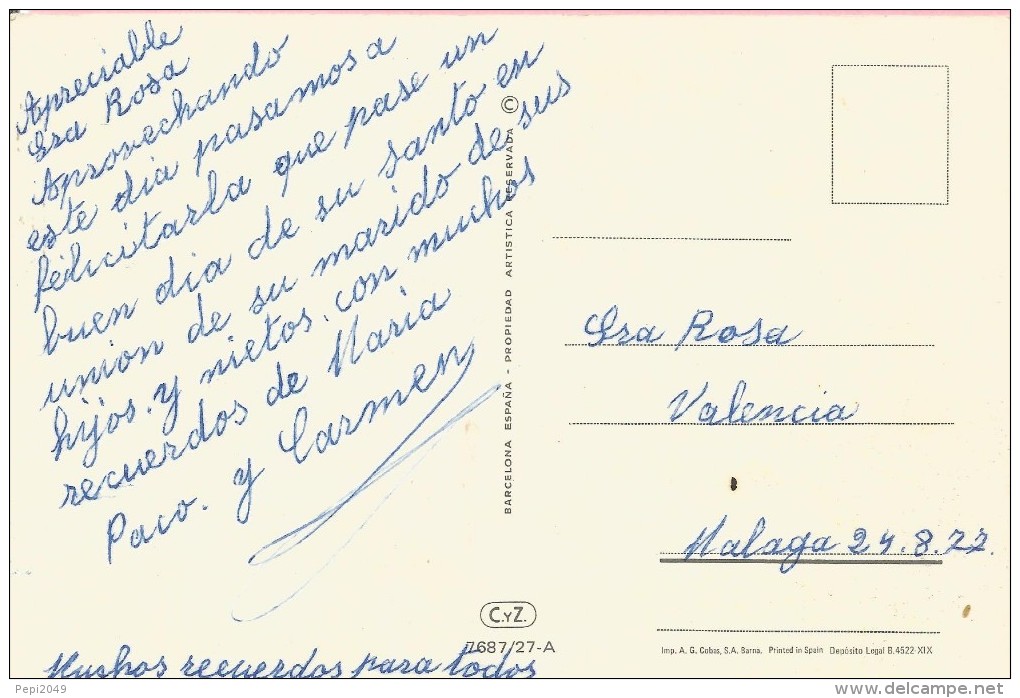 PP793 - POSTAL - BONITAS ROSAS - Otros & Sin Clasificación