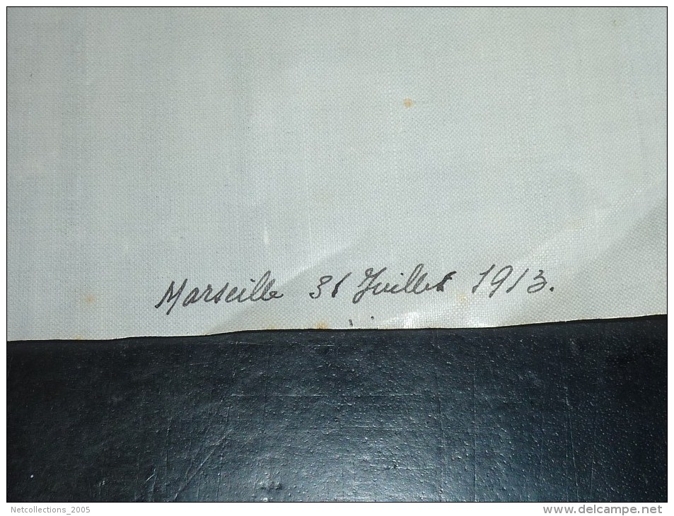 COMPAGNIE MARITIME NEERLANDAISE - SS M.I. MANDAL - PLAN EN COUPE - DATE SIGNE MARSEILLE 1913 - Bateau