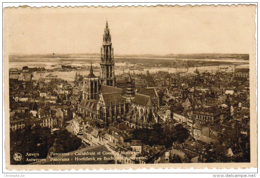 Antwerpen, Panorama Hoofdkerk En Bocht Van Austruweel (pk20341) - Antwerpen