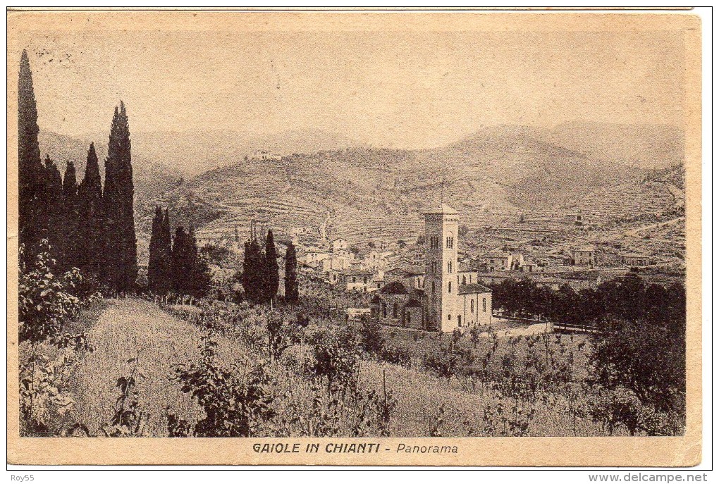 Toscana-siena-gaiole In Chianti Veduta Panorama Gaiole Anni 30 - Andere & Zonder Classificatie