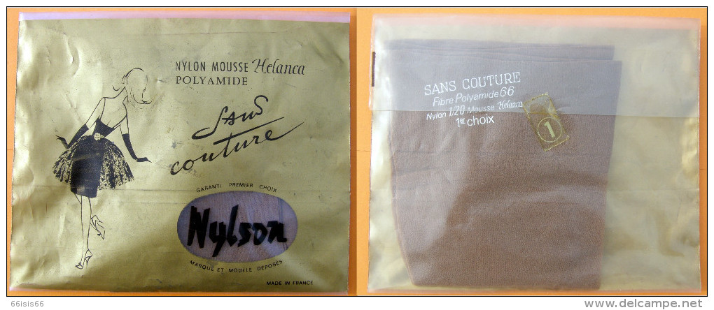 Ancien Bas Année 60/70 Polyamide Nylon Qualité Solide (HELANCA) - Tights & Stockings