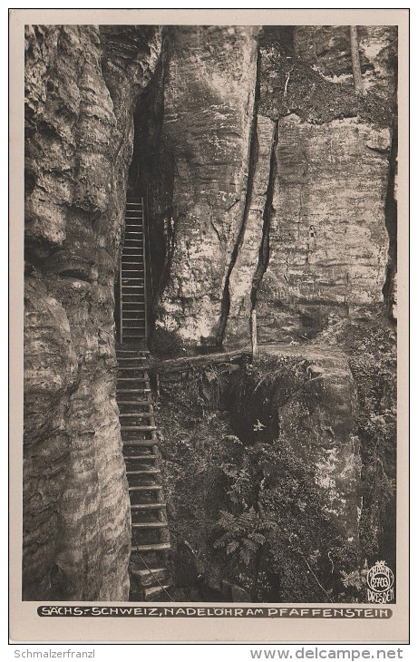 AK Walter Hahn 2703 Sächsische Schweiz Nadelöhr Stiege Pfaffenstein Bei Königstein Pfaffendorf Gohrisch Cunnersdorf - Gohrisch