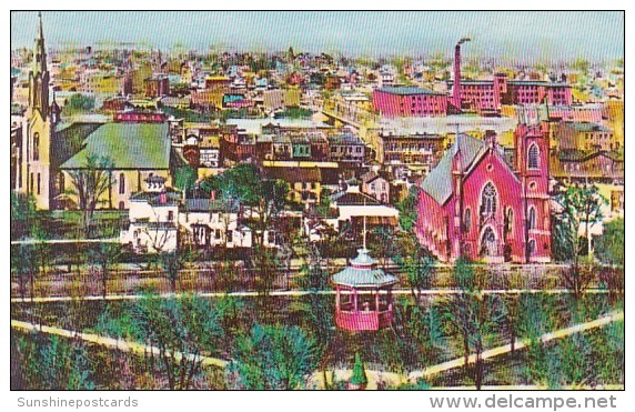 Looking West From Old Center School 1895 Aurora Illinois - Aurora (Ilinois)