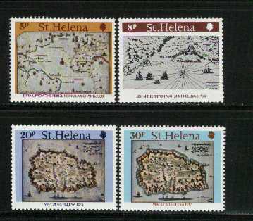 ST. HELENA 1981 Stamps Maps MNH 337-340 # 2031 - Sainte-Hélène