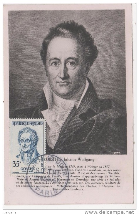 CARTE MAXIMUM   GOETHE   (RARE) - Other & Unclassified