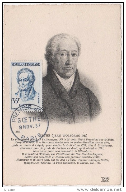 CARTE MAXIMUM   GOETHE - Altri & Non Classificati