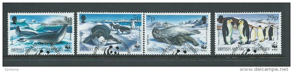 British Antarctic Territory 1992 WWF Endangered Species Penguin & Seal Part Set 4 VFU - Gebraucht