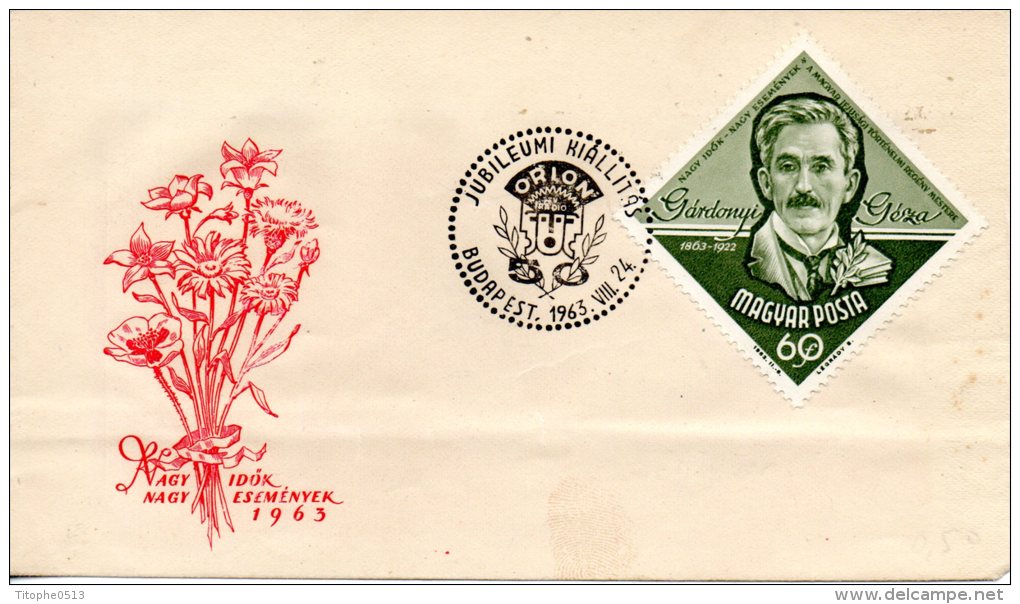 HONGRIE. Enveloppe Commémorative De 1963. - Postmark Collection