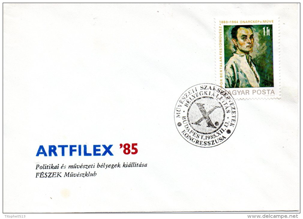 HONGRIE. Enveloppe Commémorative De 1985. Artfilex'85. - Postmark Collection