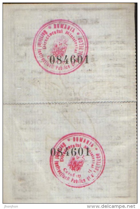 Romania - Two Travel Vouchers By Railway, 2nd Class, Bukovina Chernivtsi From The Year 1934 Unused - 2/scans - Europa