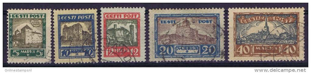 Estland:  Mi Nr 63 - 67 Used   1927 - Estland