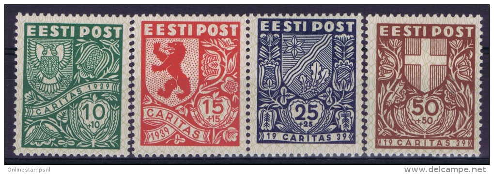 Estland:  Mi Nr 142 - 145  MH/*  1939 - Estland