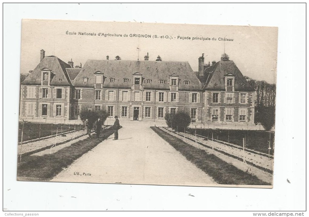 Cp , 78 , école Nationale D'agriculture De GRIGNON , Façade Principale Du Château , Vierge , Ed : L'Hoste - Grignon