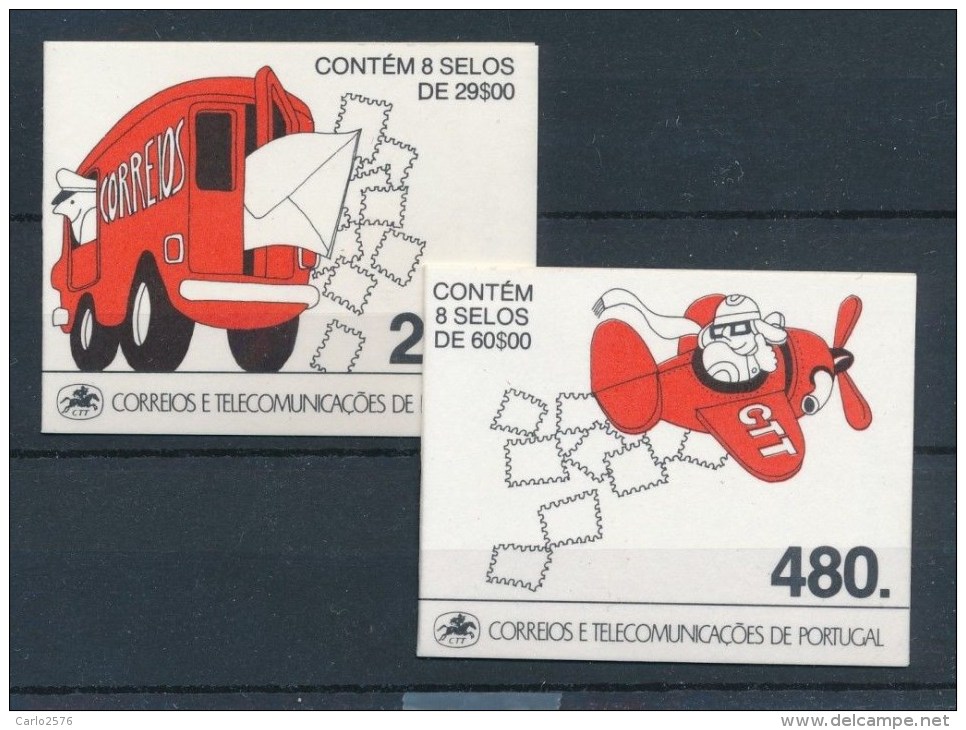 PORTUGAL 1989 Set Of 2 Booklets Complete With 16 Stamps MNH (ref 3008) - Carnets