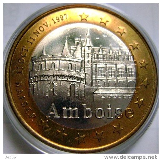 10 Euro Temporaire Precurseur De AMBOISE (Tours Et De Touraine)  1997, RRRR,, BI-Color, Nr. 29 - Euro Delle Città