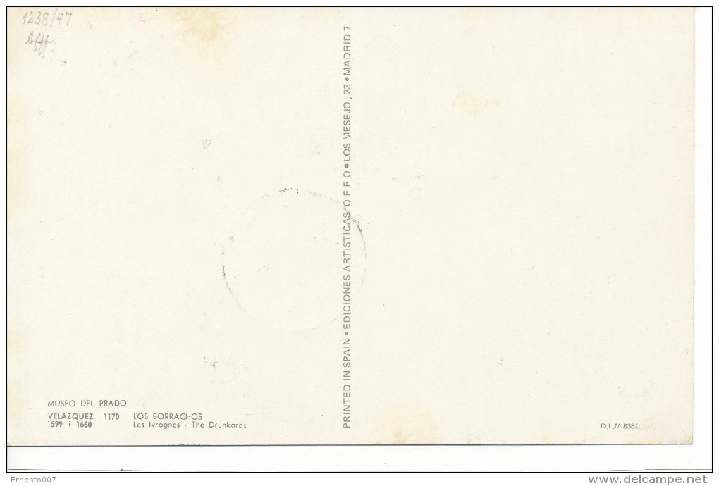Spanien/España, Ersttagsbrief-Ersttagsansichtskarte/FDC-FDCard, Los Borrachos/Velazquez - 1959, Siehe Scan + *) - Maximumkarten