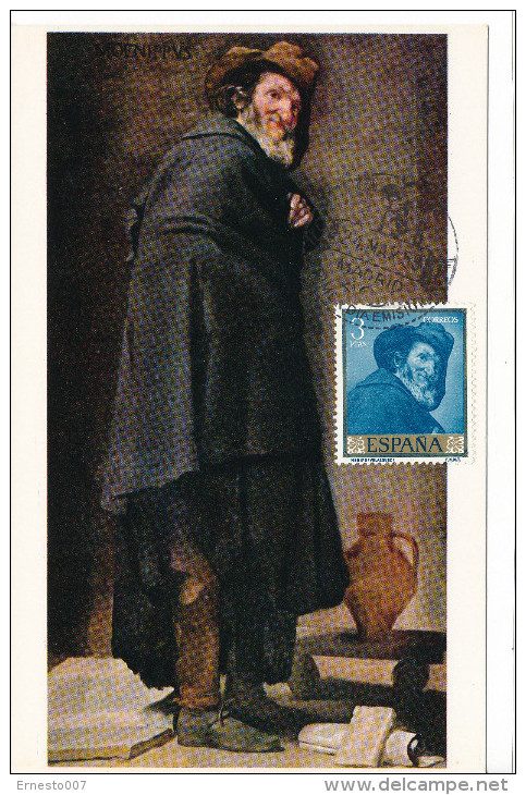 Spanien/España, Ersttagsbrief-Ersttagsansichtskarte/FDC-FDCard, Menipo/Velazquez - 1959, Siehe Scan + *) - Maximumkarten