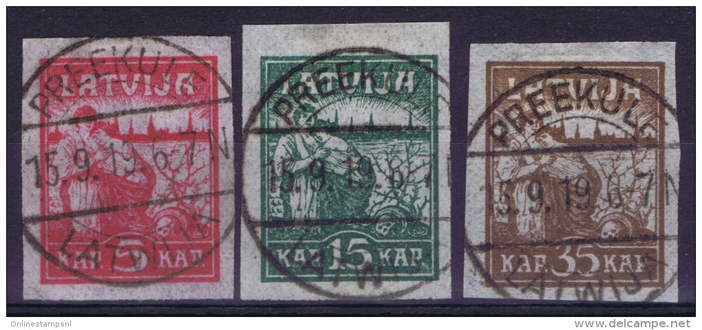 Latvia Lettland: Mi Nr 25 Y - 27 Y   Used - Lettland