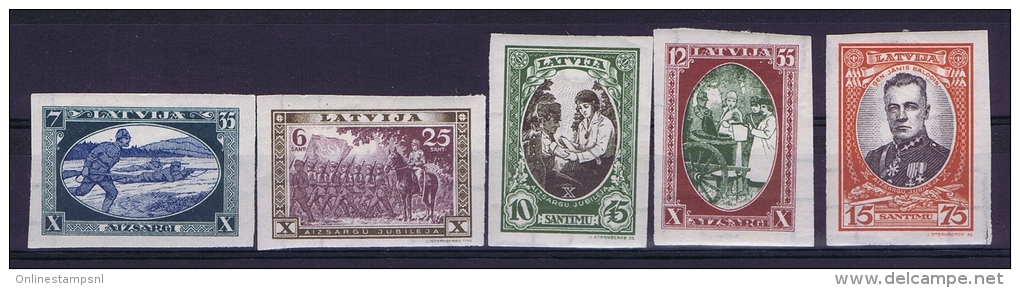 Latvia Lettland: Mi Nr 198 B - 202 B    MH/*   1932 - Lettonie