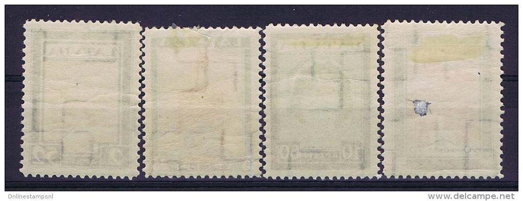 Latvia Lettland: Mi Nr 215 A - 218 A    MH/*   1933 Airmail - Lettland