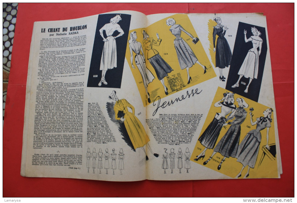 1948 REVUE "MODE DU JOUR" LOISIRS CERATIFS MODE EPOQUE TRICOT BRODERIE COUTURE CUISINE ROBE JEUX MODELES(Port Offert +3) - Other & Unclassified