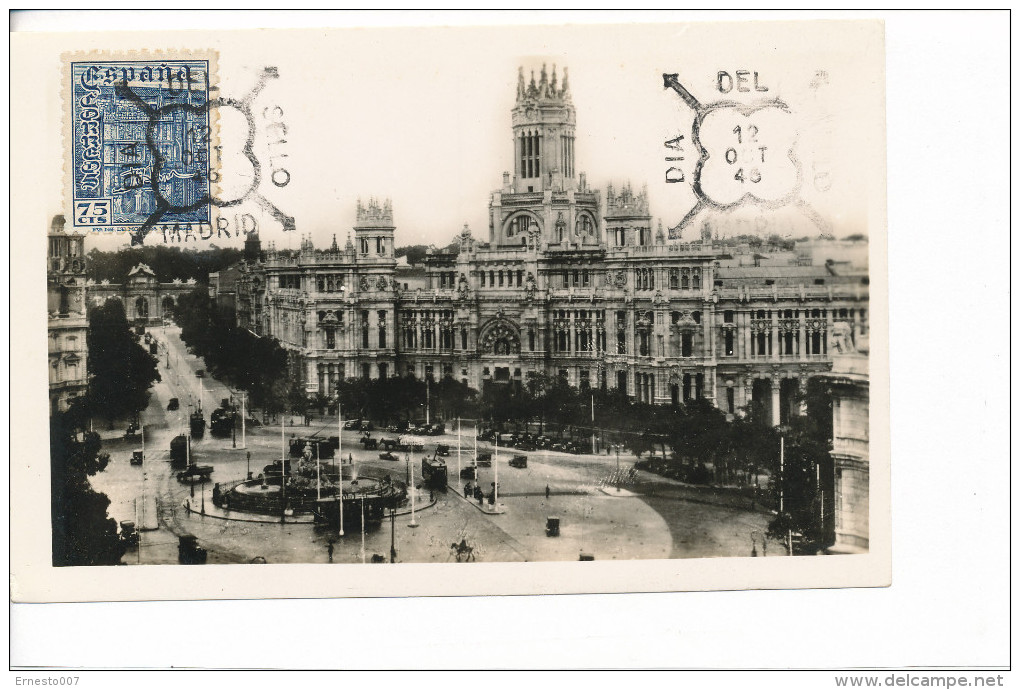 Spanien/España, Postkarte CP, Madrid  - Cibeles Y Casa De Correos - 1946, Siehe Scan + *) - Madrid