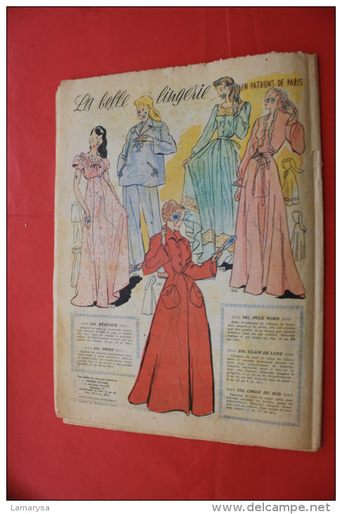 1949 "LE PETIT ECHO DE LA MODE"LOISIRS CREATIFS EPOQUE TRICOT BRODERIE COUTURE CUISINE ROBE JEUX MODELES(Port Offert +3) - Autres & Non Classés