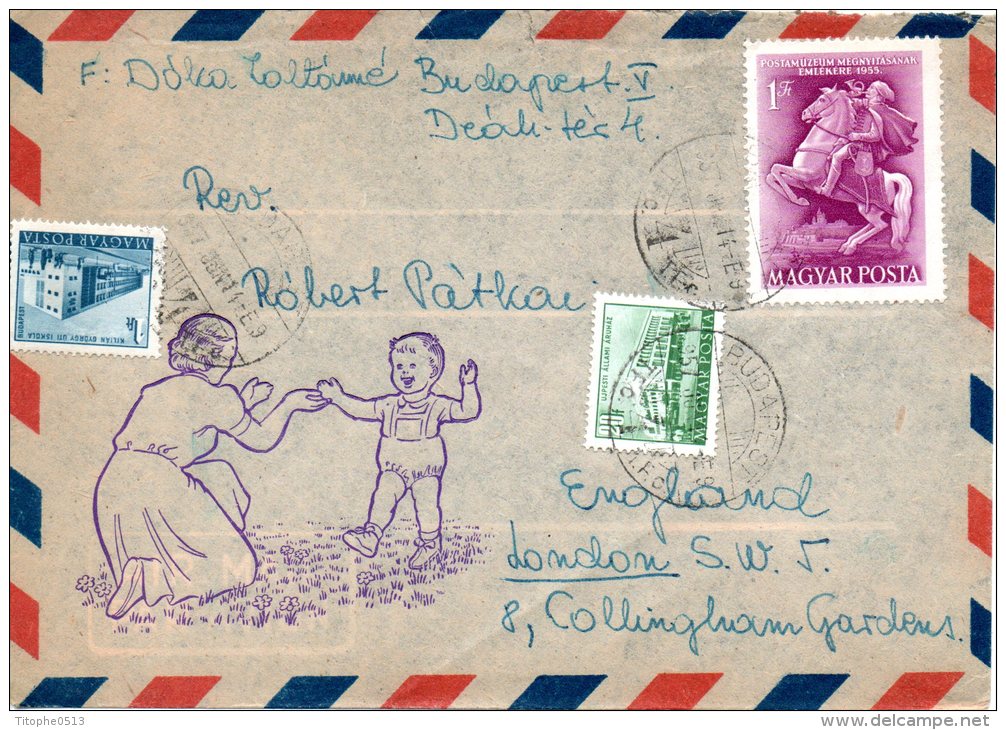 HONGRIE. Belle Enveloppe Ayant Circulé En 1957. - Storia Postale