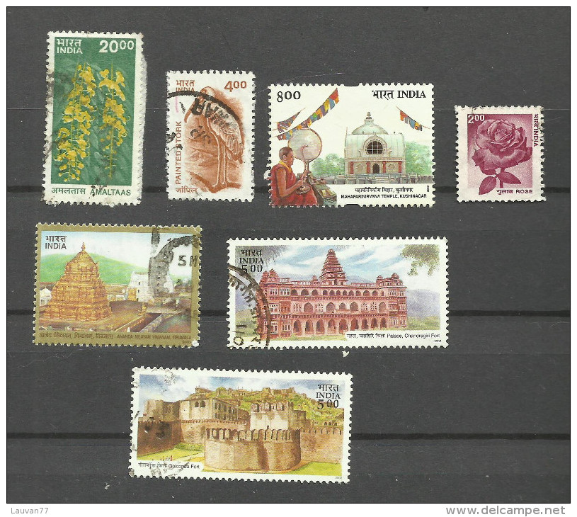 Inde N°1564,1634,1658,1680,1684,1706,1707  Cote 2.95 Euros - Used Stamps