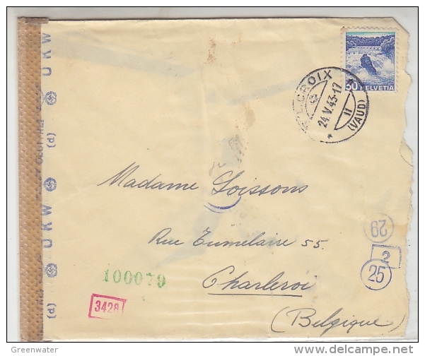Switzerland 1943 Censor Letter To  Belgium (Charleroi)  (21939) - Briefe U. Dokumente