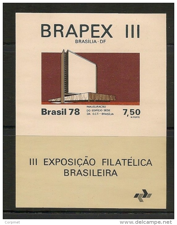 BRASIL - 1978 - Yvert # Bloc 38 - III PHILATELIC EXPO BRAPEX III - ** MNH (light Gum Disturbance Bottom Left) - Blocs-feuillets
