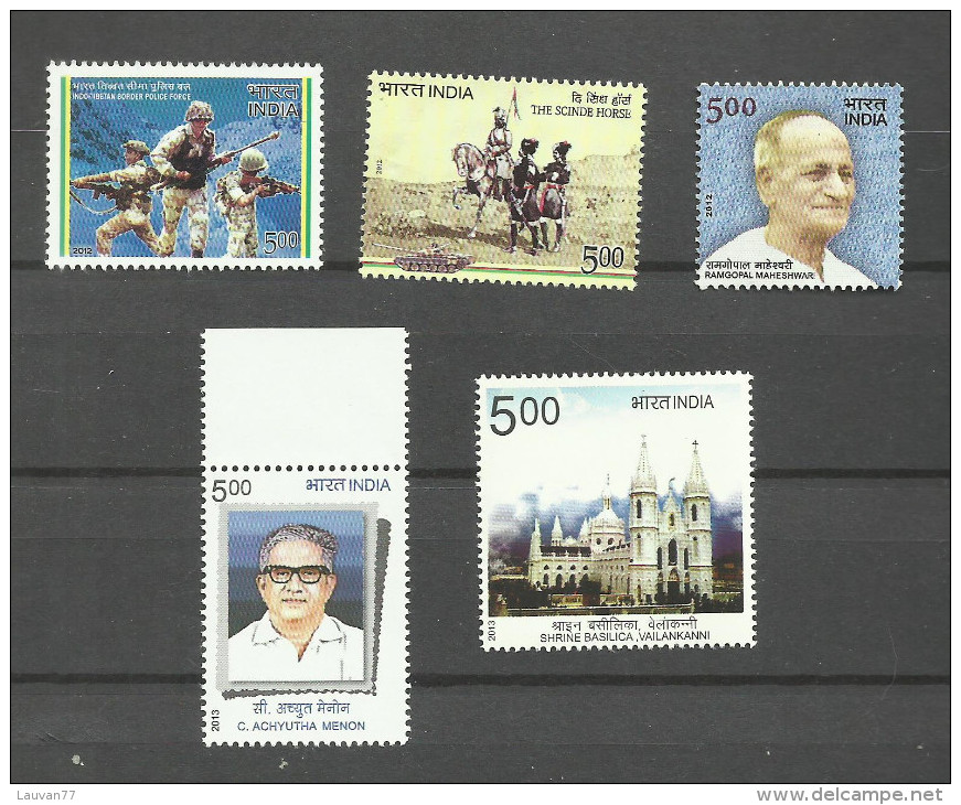Inde N°2429,2439,2440,2455,2457 Neufs** Cote 3.20 Euros - Unused Stamps