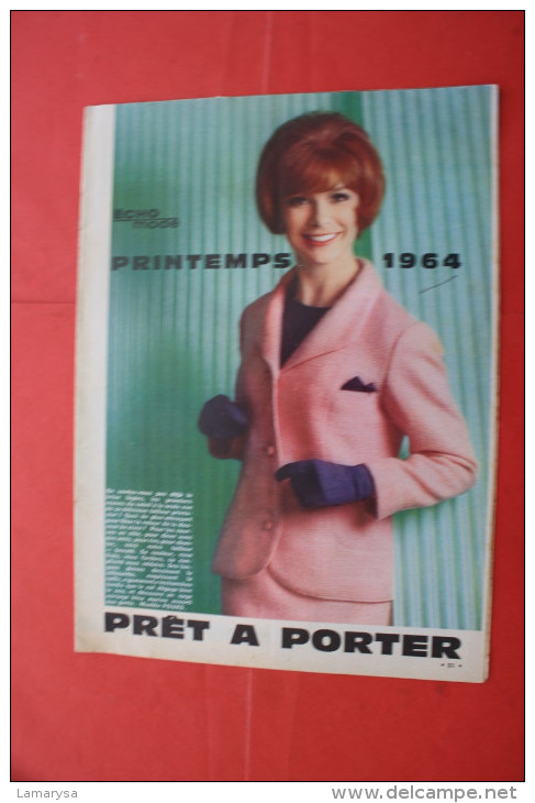 1964 LOISIRS CREATIFS VINTAGE PRET à PORTER  ECHO MODE MODELES PATRONS CHAPEAUX Faire Défiler Les Images - Autres & Non Classés