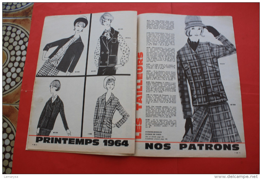 1964 LOISIRS CREATIFS VINTAGE PRET à PORTER  ECHO MODE MODELES PATRONS CHAPEAUX Faire Défiler les images