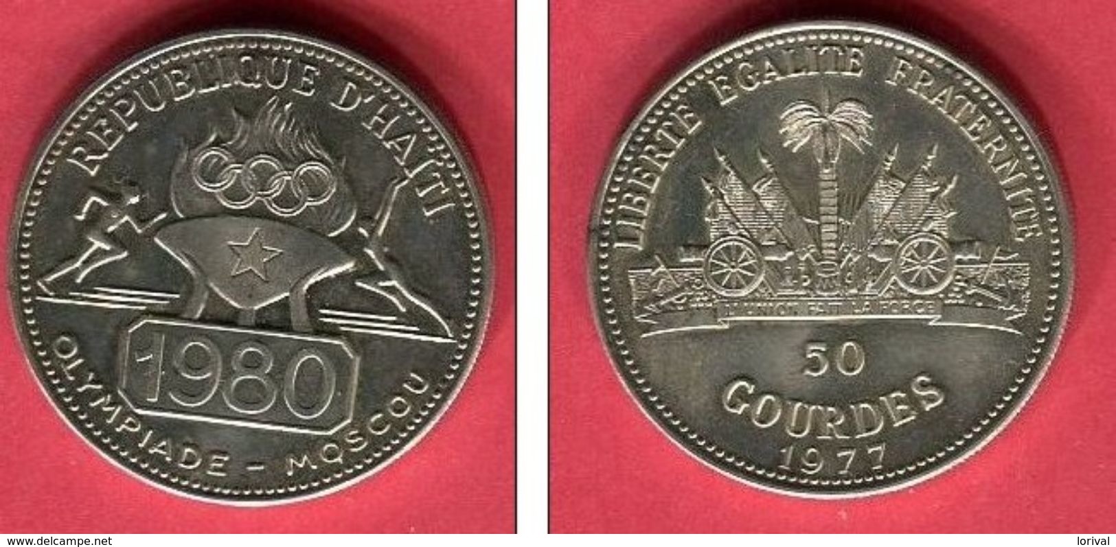 50 GOURDES  OLYMPIADE MOSCOU 1980 TTB+  45 - Haití