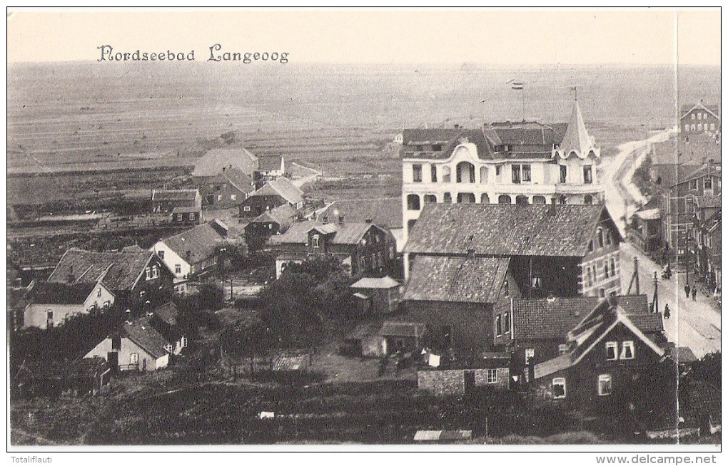 Nordseebad LANGEOOG Panorama 3 Fach Klappkarte TOP-Eerhaltung Ungelaufen - Langeoog