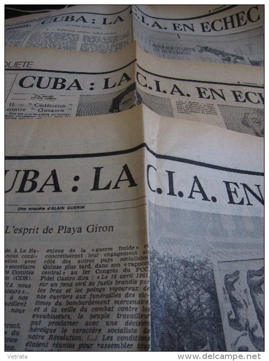 Cuba : La C.I.A. En Échec, Article En Trois Volets De Alain Guérin, L' Humanité Janvier 1978 - Zeitungen - Vor 1800