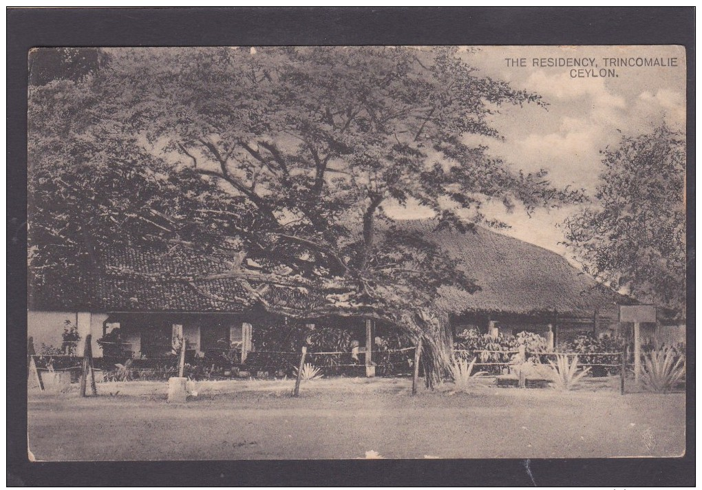 Antique Card, The Residency, Trincomalie, Ceylon, K5. - Sri Lanka (Ceylon)