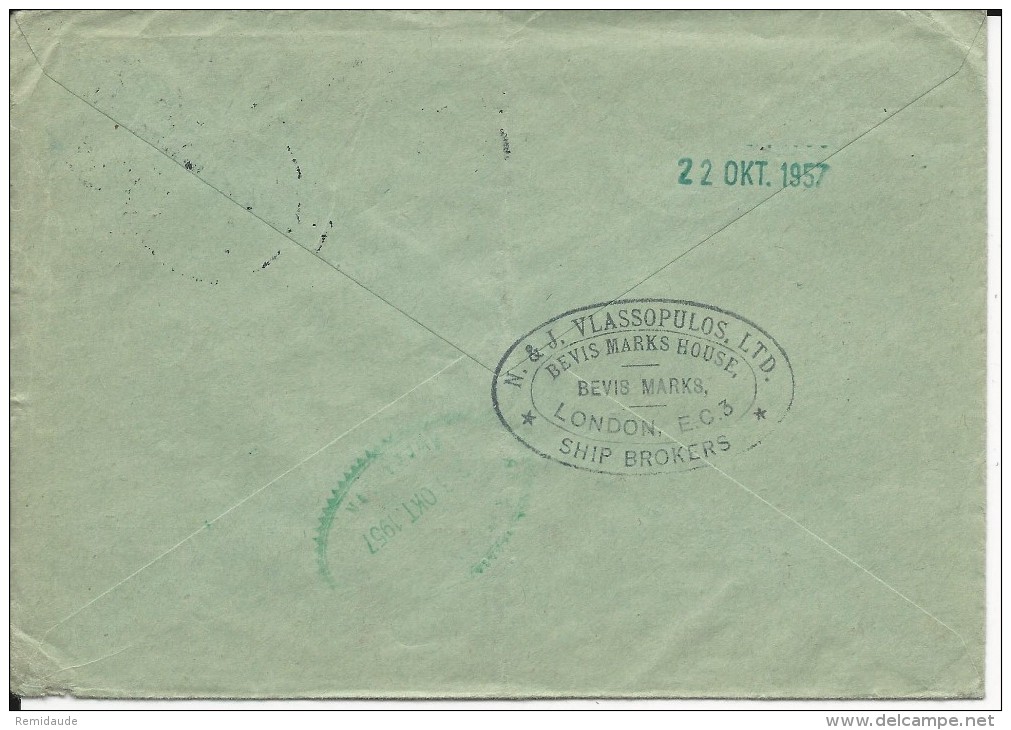 BRD / DANMARK - 1957 - ENVELOPPE De ODENSE Pour Le PAQUEBOT SS BALTICO - RETOUR à L'ENV. - ETIQUETTE De La Cie MARITIME - Other & Unclassified