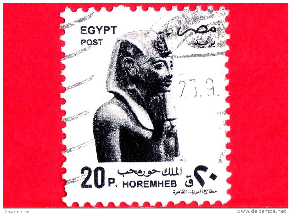 EGITTO - EGYPTE - Usato - 1997 - Archeologia - Arte - Sculture - Horemheb - 20 - Oblitérés