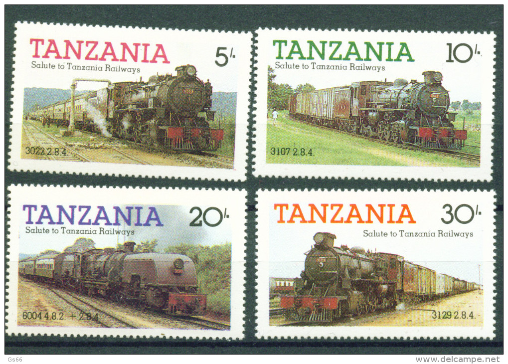 Tansania, 1985, 268/71, Lokomotiven, Trains ** - Tansania (1964-...)