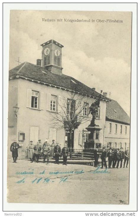 Rathaus Mit Kriegerdenkmal In Ober - FLORSHEIM - Flörsheim