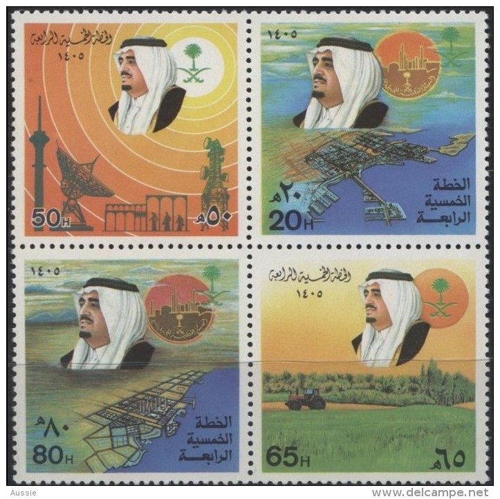 Arabie Saoudite 1985 Yvertn° 601-04 *** MNH  Cote 10,50 Euro  Roi Fahd - Arabie Saoudite