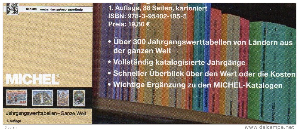 MlCHEL Katalog 2015 Jahrgangs-Werttabellen Neu 20€ Wert An Briefmarken Der Welt 300 Länder Stamps Catalogue Of The World - Other Book Accessories